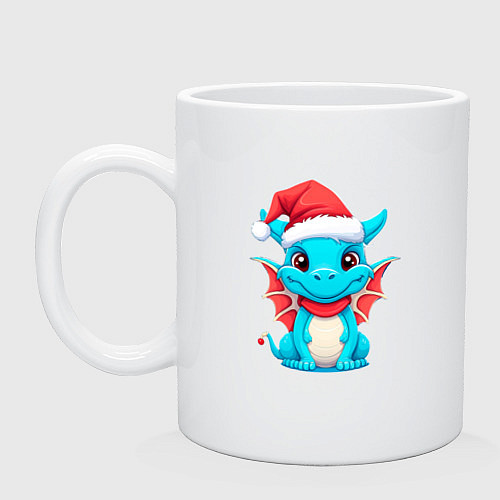 Кружка Дружелюбный дракон зимних чудес / Белый – фото 1