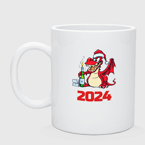 Кружка Красный дракон 2024 / Белый – фото 1