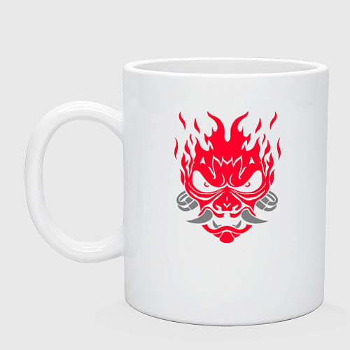 Кружка Логотип Samurai Cyberpunk 2077 - симметричный / Белый – фото 1