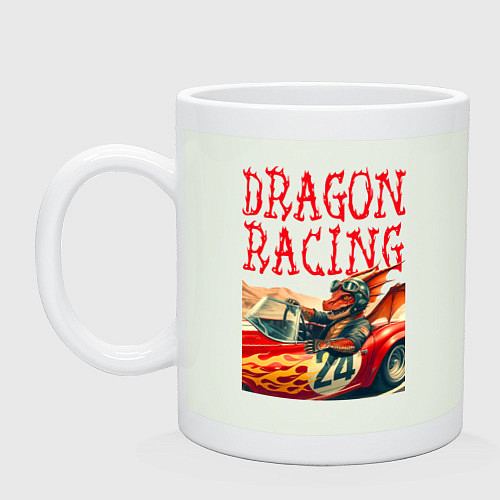 Кружка Dragon cool racer - ai art / Фосфор – фото 1