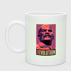 Кружка керамическая Lenin revolution, цвет: фосфор