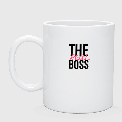 Кружка The real boss / Белый – фото 1