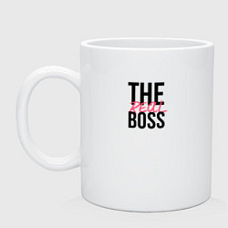 Кружка керамическая The real boss, цвет: белый