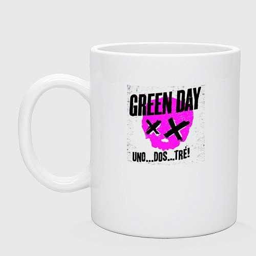 Кружка Green Day uno dos tre / Белый – фото 1