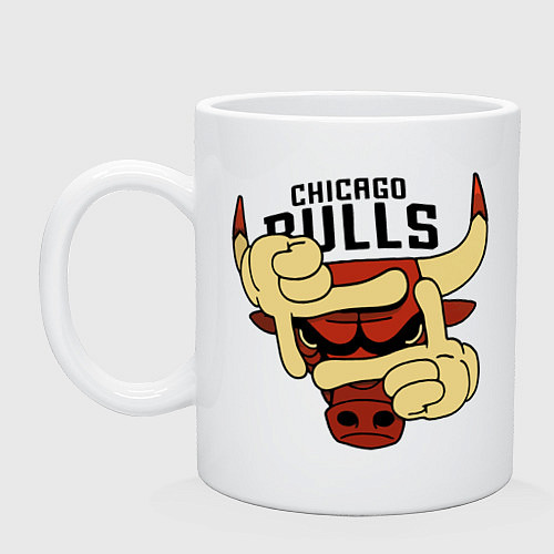 Кружка Bulls logo with hands / Белый – фото 1