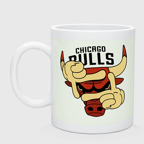 Кружка Bulls logo with hands / Фосфор – фото 1