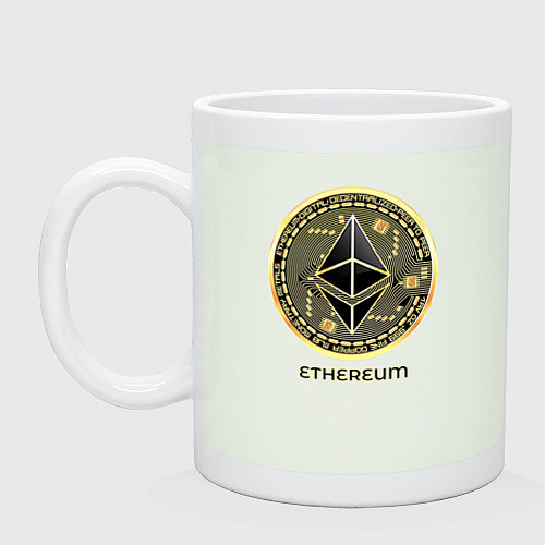 Кружка Ethereum крипта монета / Фосфор – фото 1