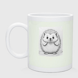 Кружка керамическая Пухлый ежик, цвет: фосфор