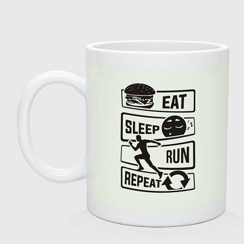 Кружка Есть спать бегать / Фосфор – фото 1