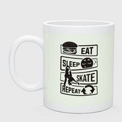 Кружка керамическая Есть спать коньки, цвет: фосфор