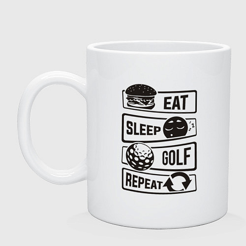 Кружка Есть спать гольф / Белый – фото 1