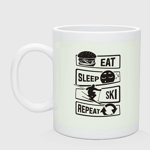 Кружка Есть спать лыжи / Фосфор – фото 1