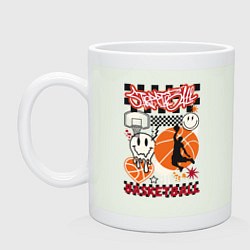 Кружка керамическая Баскетбол - стритбол, цвет: фосфор