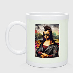 Кружка керамическая Mona Lisa - punk, цвет: фосфор