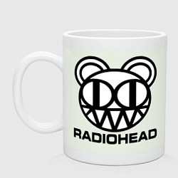 Кружка керамическая Radiohead logo bear, цвет: фосфор