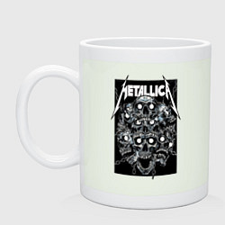 Кружка керамическая Metallica - skulls, цвет: фосфор