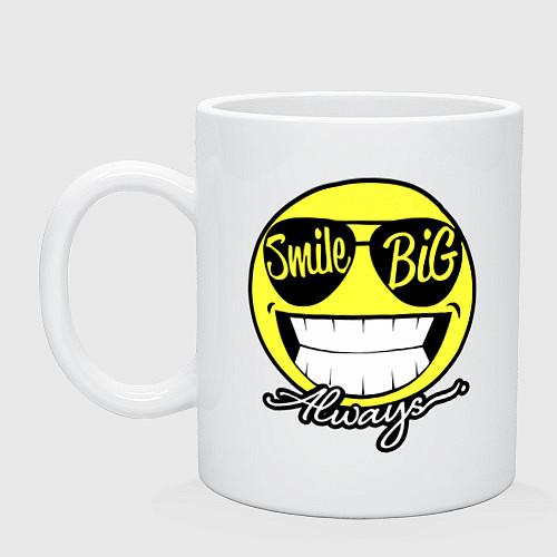 Кружка Smile big always / Белый – фото 1