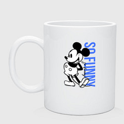 Кружка керамическая So funny Mickey, цвет: белый