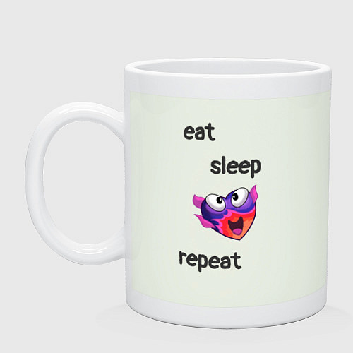 Кружка Eat sleep woohoo repeat / Фосфор – фото 1