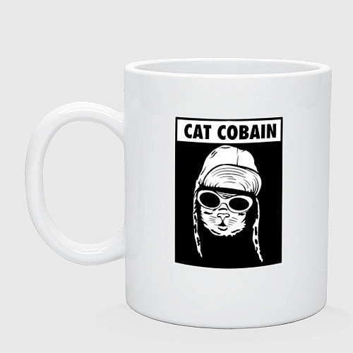 Кружка Cat cobain / Белый – фото 1