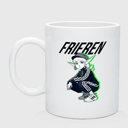 Кружка керамическая Frieren, цвет: белый