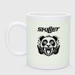 Кружка керамическая Skillet - rock panda, цвет: фосфор