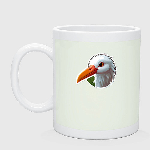 Кружка Голова чено белого аиста / Фосфор – фото 1