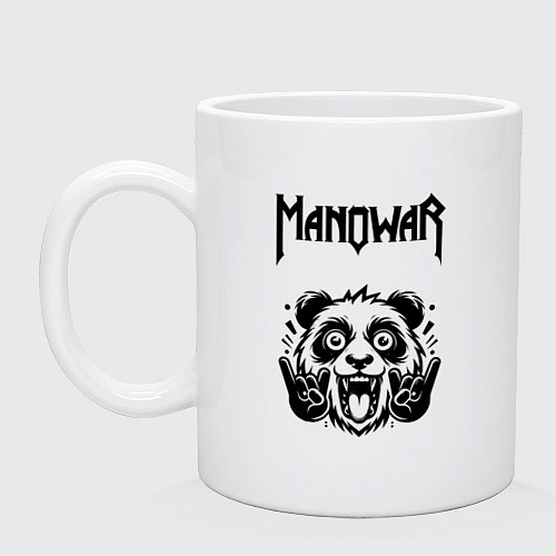 Кружка Manowar - rock panda / Белый – фото 1