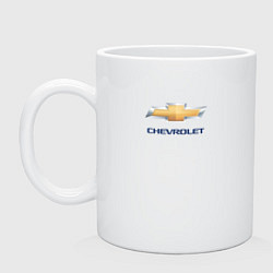 Кружка керамическая Chevrolet авто бренд, цвет: белый