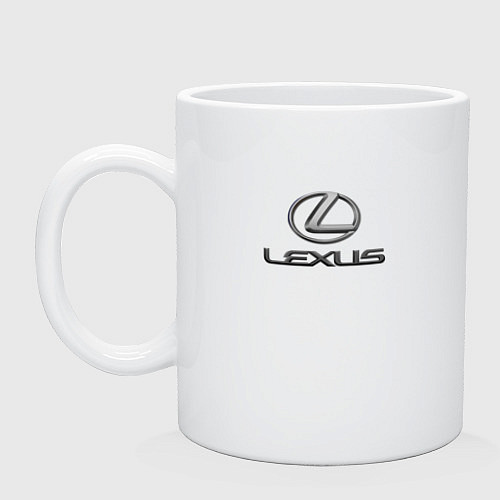 Кружка Lexus авто бренд лого / Белый – фото 1