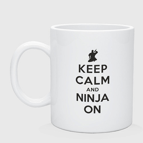 Кружка Keep calm and ninja on / Белый – фото 1