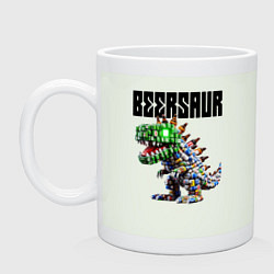 Кружка керамическая Beersaur - meme ai art, цвет: фосфор