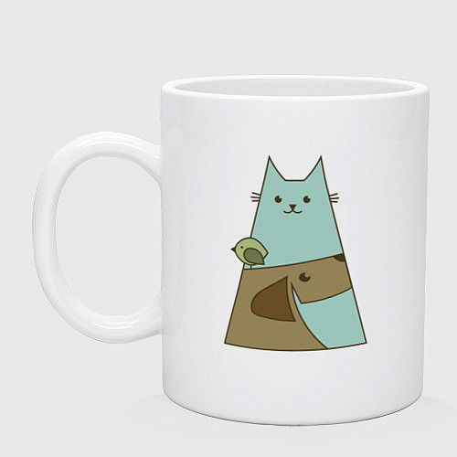 Кружка Собачка птичка кошечка / Белый – фото 1