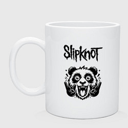 Кружка керамическая Slipknot - rock panda, цвет: белый
