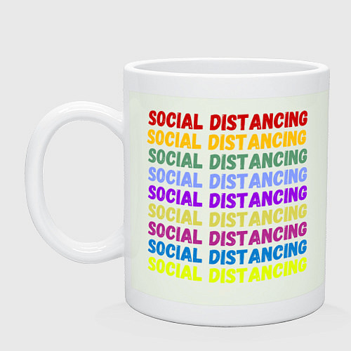 Кружка Social distancing - социальная дистанция / Фосфор – фото 1