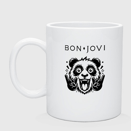 Кружка Bon Jovi - rock panda / Белый – фото 1