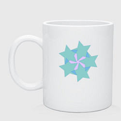 Кружка керамическая Совмещенные звезды, цвет: белый