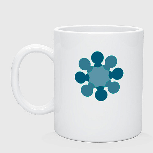 Кружка Фигура из кругов / Белый – фото 1