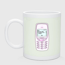 Кружка керамическая Error 404 nokia, цвет: фосфор