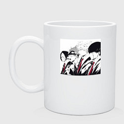 Кружка керамическая Магия и мускулы Ланс Краун, цвет: белый