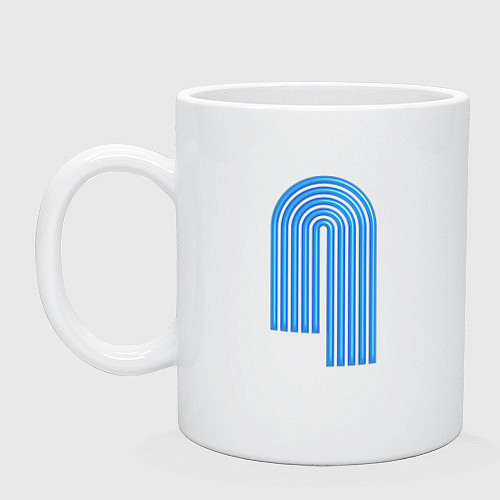 Кружка Голубой орнамент / Белый – фото 1