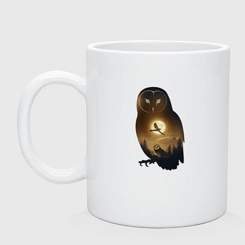 Кружка Лунная совушка / Белый – фото 1
