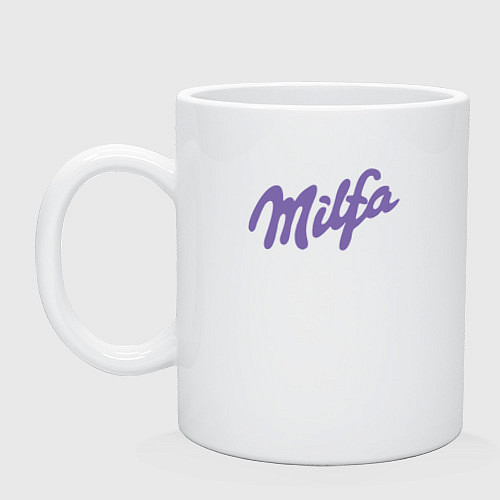 Кружка Milfa в стиле milka / Белый – фото 1