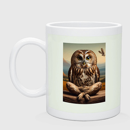 Кружка Прикольная сказочная сова - нейросеть / Фосфор – фото 1