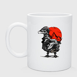 Кружка керамическая BMW GS Гусь, цвет: белый