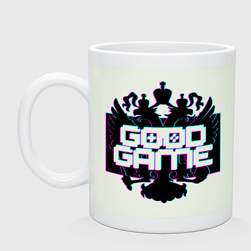 Кружка Надпись на фоне герба Российской Федерации - good / Фосфор – фото 1