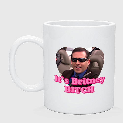 Кружка Its Breatney B*tch Michael Scott - офис / Белый – фото 1
