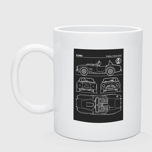 Кружка Ford shelby cobra / Белый – фото 1