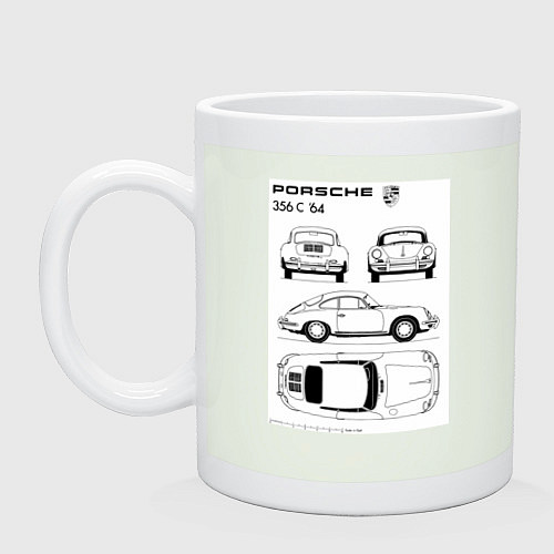 Кружка Машина Porsche / Фосфор – фото 1