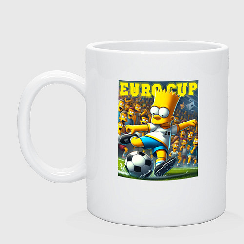 Кружка Euro cup - Bart Simpson / Белый – фото 1